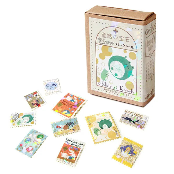Shinzi Katoh - Cajita de pegatinas 30ud - Aesops Fables2
