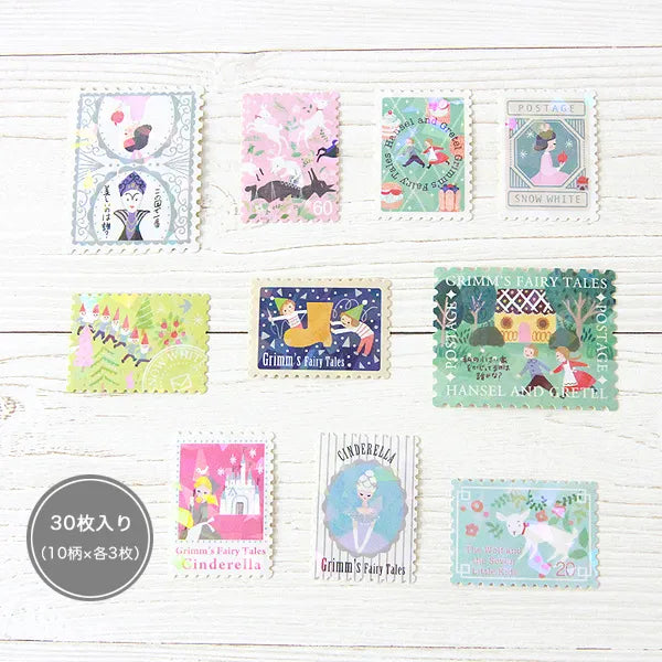 Shinzi Katoh - Cajita de pegatinas 30ud - Grimm's FairyTales1