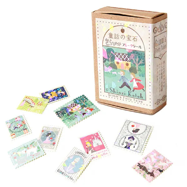 Shinzi Katoh - Cajita de pegatinas 30ud - Grimm's FairyTales1