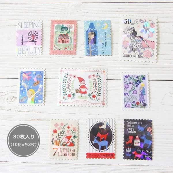 Shinzi Katoh - Cajita de pegatinas 30ud - Grimm's FairyTales2