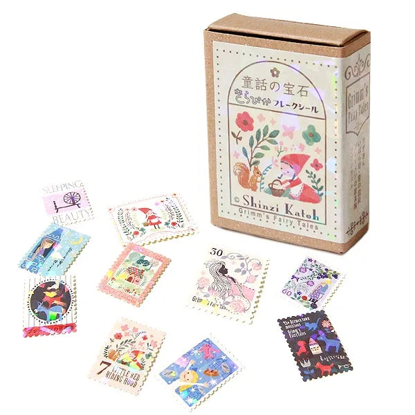 Shinzi Katoh - Cajita de pegatinas 30ud - Grimm's FairyTales2