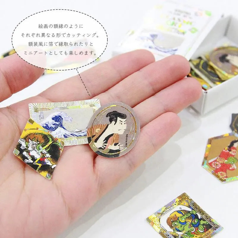 Shinzi Katoh - Cajita de pegatinas 32ud - Hokusai/Sharaku/Sotatsu/Moronobu - Classic Art Collection