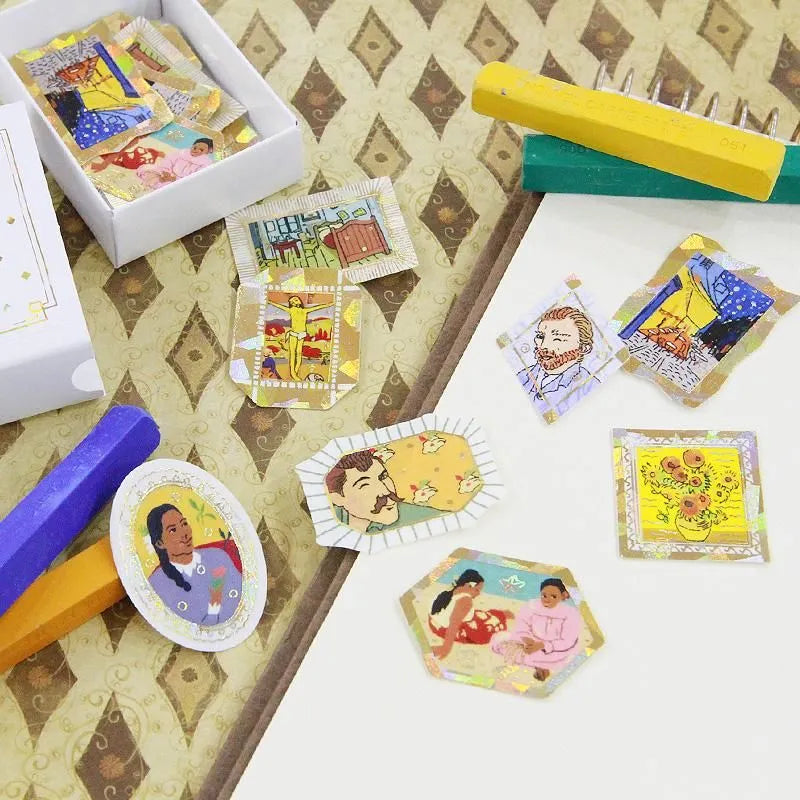 Shinzi Katoh - Cajita de pegatinas 32ud - Van Gogh/Gauguin - Classic Art Collection
