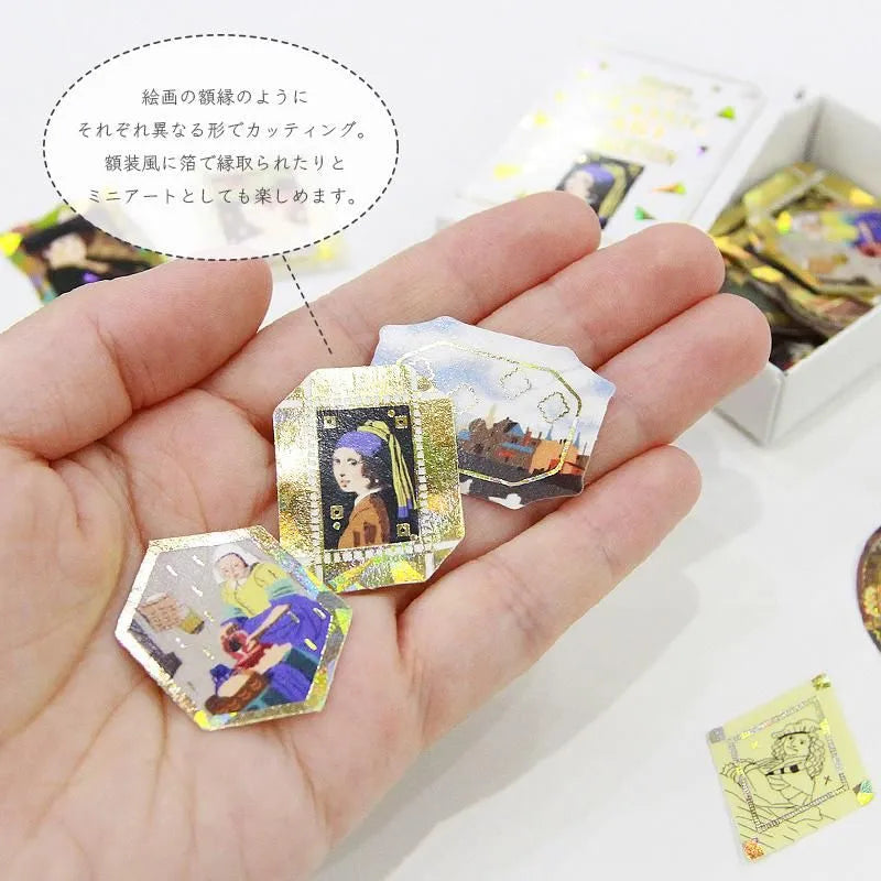 Shinzi Katoh - Cajita de pegatinas 32ud - Rembrandt/Vermeer - Classic Art Collection