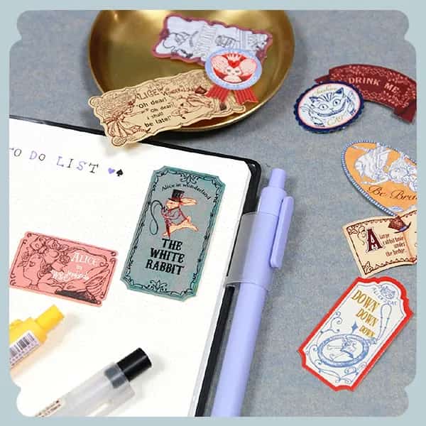 Shinzi Katoh - Lata de pegatinas 30ud - White Rabbit