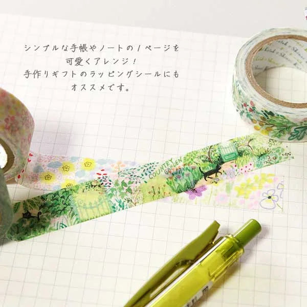 Shinzi Katoh - Washi Tape 15mm - Country Garden