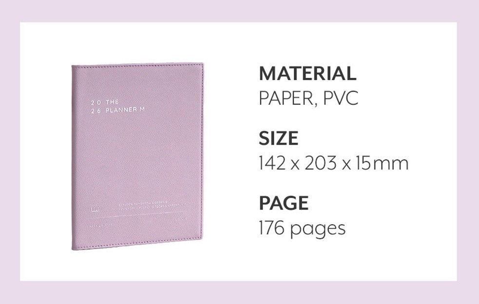 Iconic - Agenda Anual 2026 - Semana Vista A5 - The Planner M - Lavender