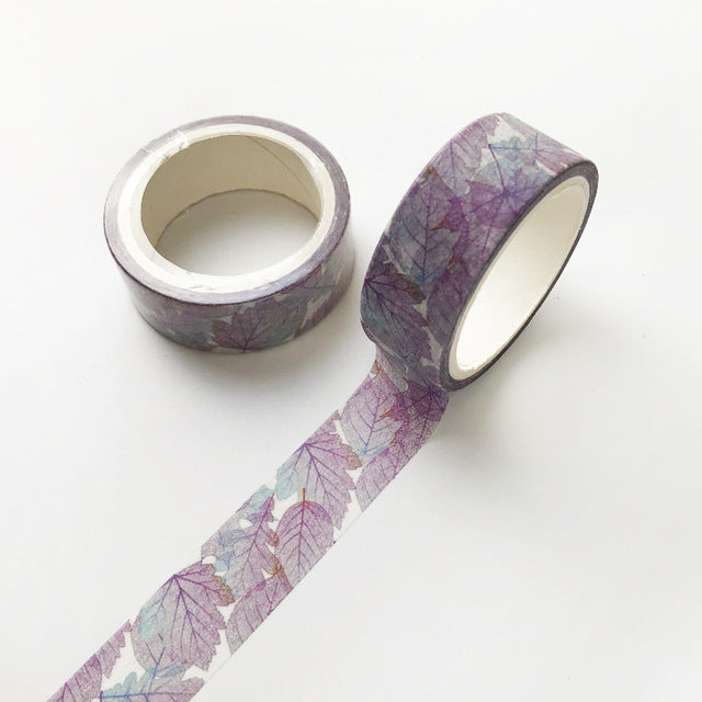 Ayron - Washi tape - Hojas moradas