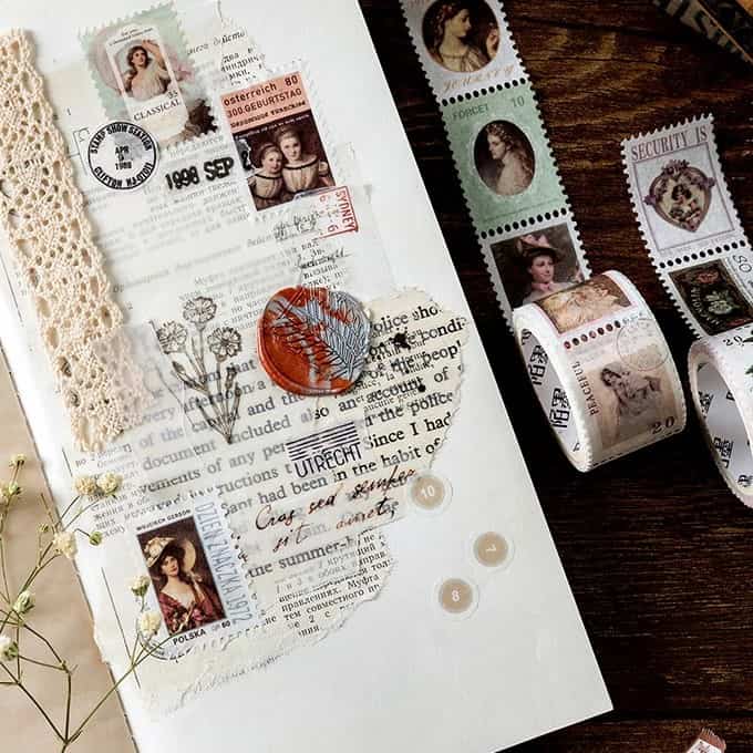 MO·CARD - Washi Tape Sellos Troquelados - Retratos Mujeres