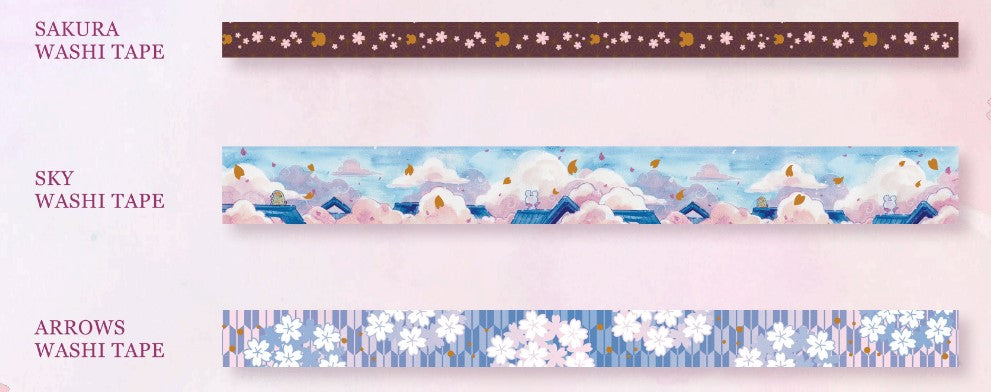 EsterBrook x SakuraDragon - Washi Tape - Sakura Street - 3 Modelos