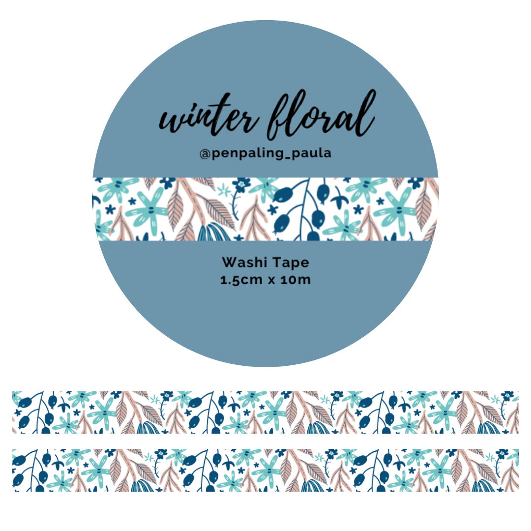 Penpaling Paula - Floral de Invierno - Cinta Washi