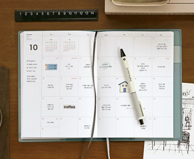 Iconic - Agenda Anual 2027 - Semana Vista A5 - The Planner M - Cream Mint