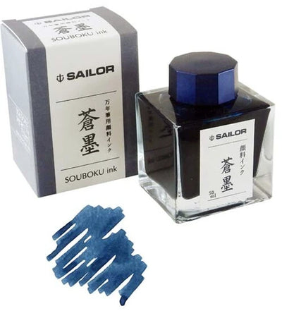 Sailor - Tintero 50 ml - BlueGrey Pigmentada - Souboku