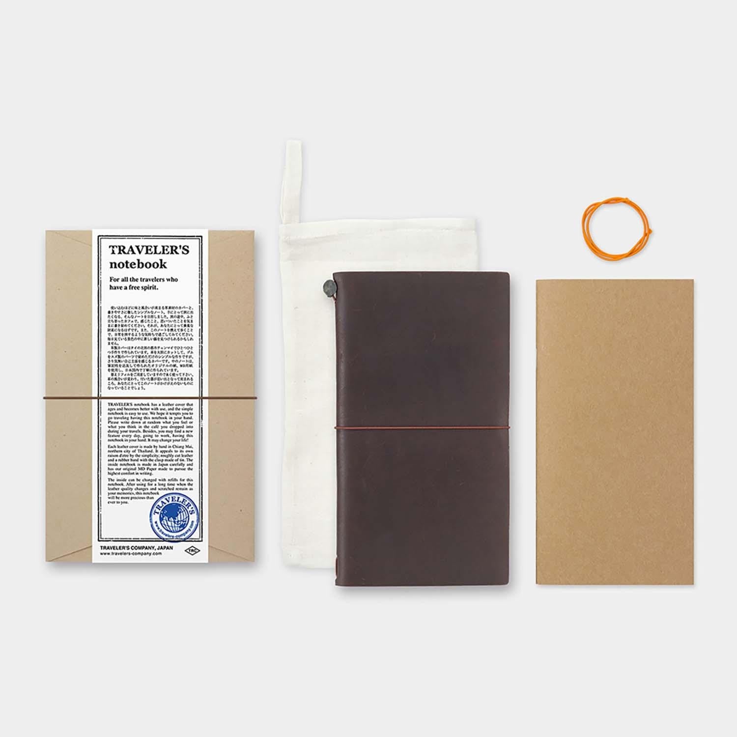 Traveler's Company - Traveler's Notebook Regular Brown - Starter Kit