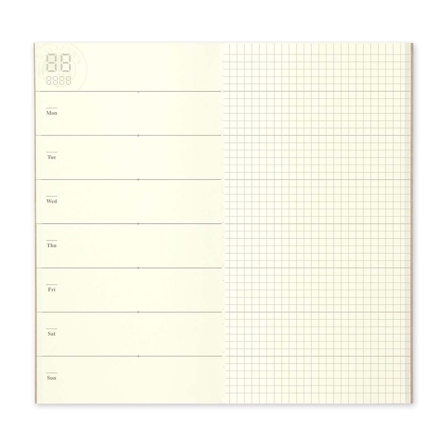 Traveler's Company - Recambio REGULAR 019 - Free Diary (Weekly) + Grid Notebook