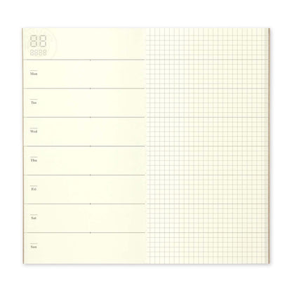 Traveler's Company - Recambio REGULAR 019 - Free Diary (Weekly) + Grid Notebook