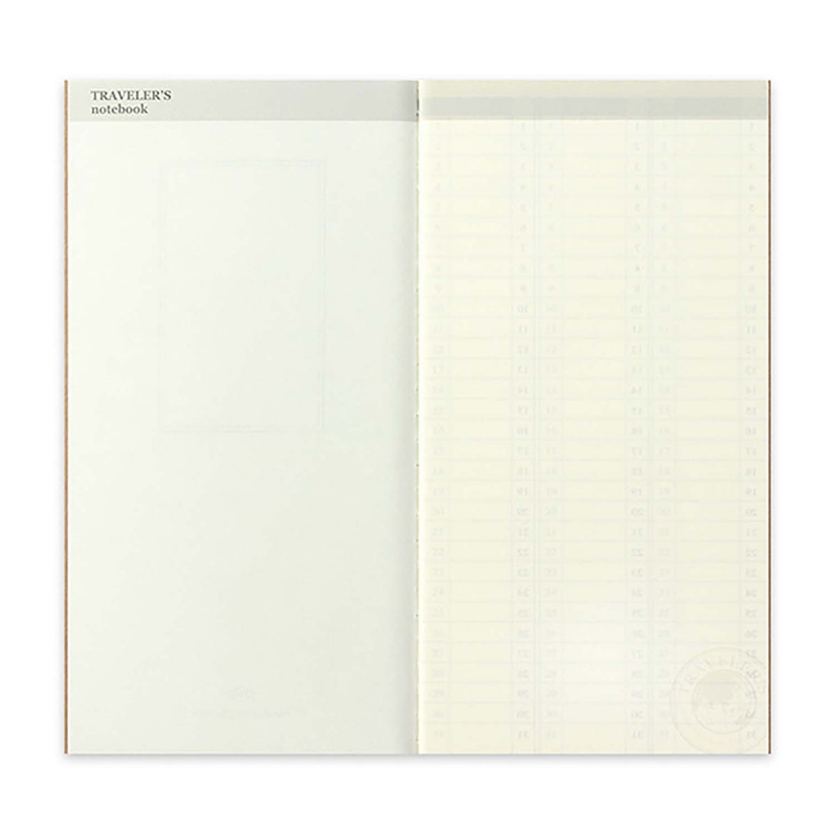 Traveler's Company - Recambio REGULAR 018 - Free Diary (Weekly Vertical)