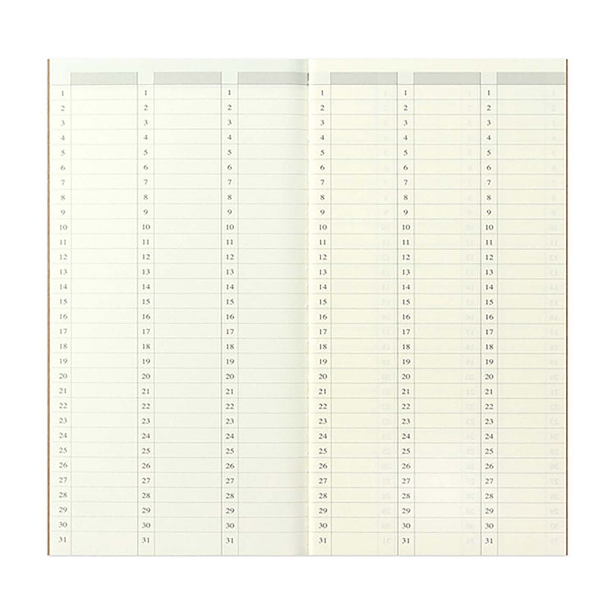 Traveler's Company - Recambio REGULAR 018 - Free Diary (Weekly Vertical)