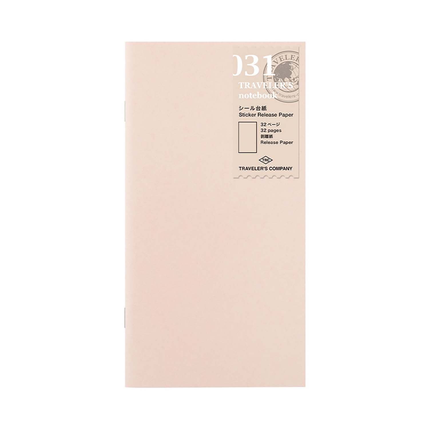 Traveler's Company - Recambio REGULAR 031 - Sticker Release Paper