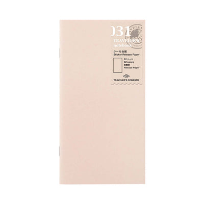 Traveler's Company - Recambio REGULAR 031 - Sticker Release Paper