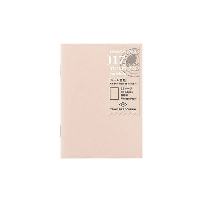 Traveler's Company - Recambio PASSPORT 017 - Sticker Release Paper