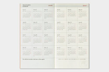 Traveler's Company - Agenda Semanal + Memo REGULAR - The Traveler's Spirit