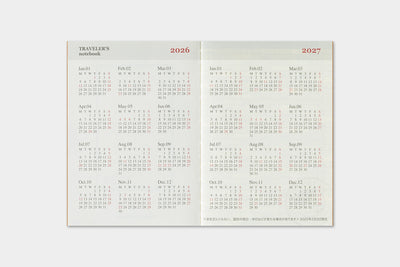 Traveler's Company - Agenda Mensual PASSPORT - The Traveler's Spirit