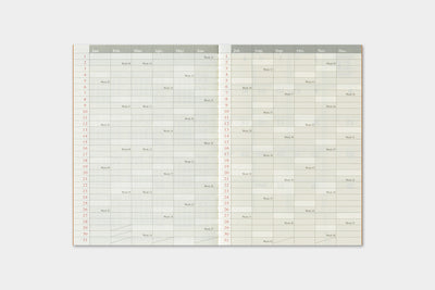 Traveler's Company - Agenda Mensual PASSPORT - The Traveler's Spirit