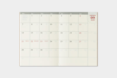 Traveler's Company - Agenda Mensual PASSPORT - The Traveler's Spirit