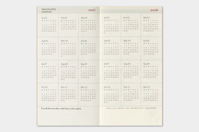 Traveler's Company - Agenda Mensual REGULAR 2027