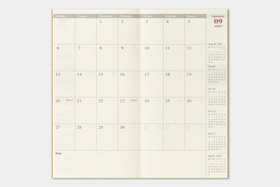 Traveler's Company - Agenda Mensual REGULAR 2027