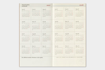 Traveler's Company - Agenda Semanal + Memo REGULAR 2027