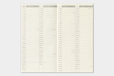 Traveler's Company - Agenda Semanal + Memo REGULAR 2027