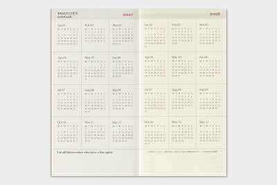 Traveler's Company - Agenda Semanal Vertical REGULAR 2027