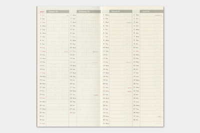 Traveler's Company - Agenda Semanal Vertical REGULAR 2027