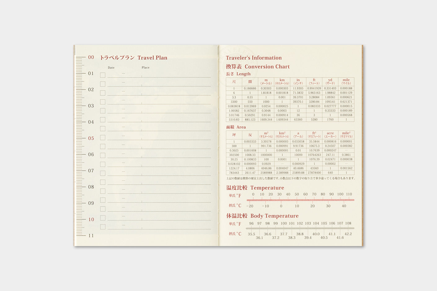 Traveler's Company - Agenda Mensual PASSPORT 2027