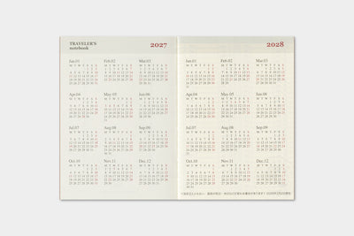 Traveler's Company - Agenda Semanal PASSPORT 2027