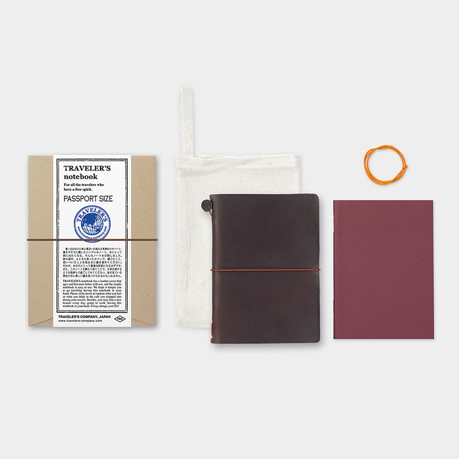 Traveler's Company - Traveler's Notebook Passport Brown - Starter Kit