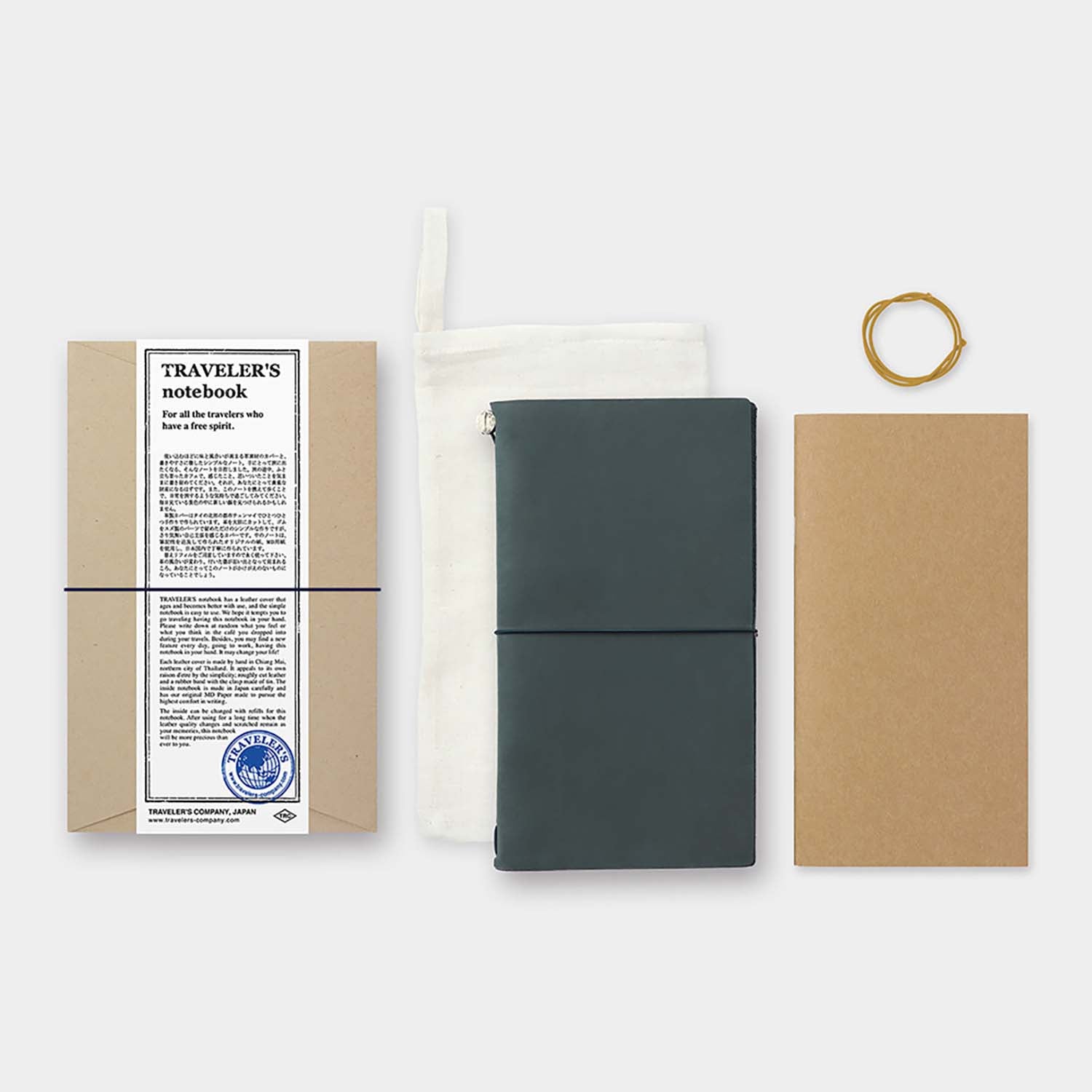 Traveler's Company - Traveler's Notebook Regular Blue - Starter Kit