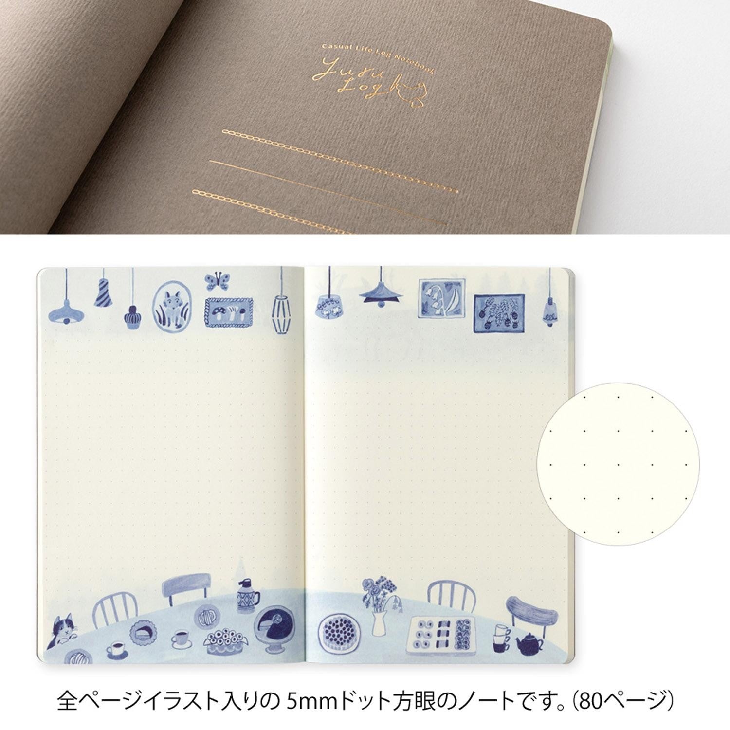 Midori - Cuaderno B6 YURU LOG - Blue Nordic