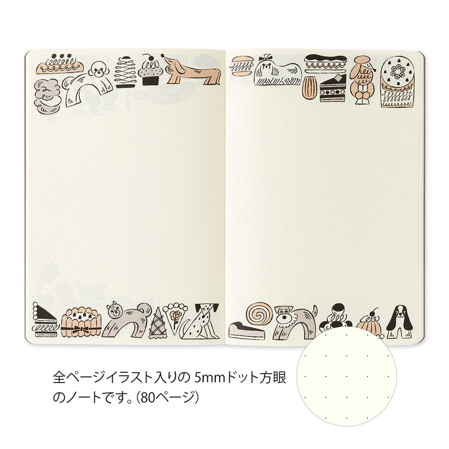 Midori - Cuaderno B6 YURU LOG - Sweets & Animals