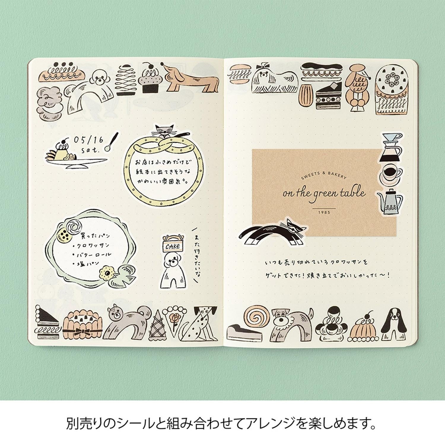 Midori - Cuaderno B6 YURU LOG - Sweets & Animals