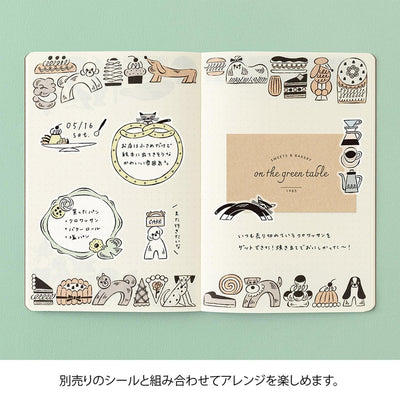 Midori - Cuaderno B6 YURU LOG - Sweets & Animals