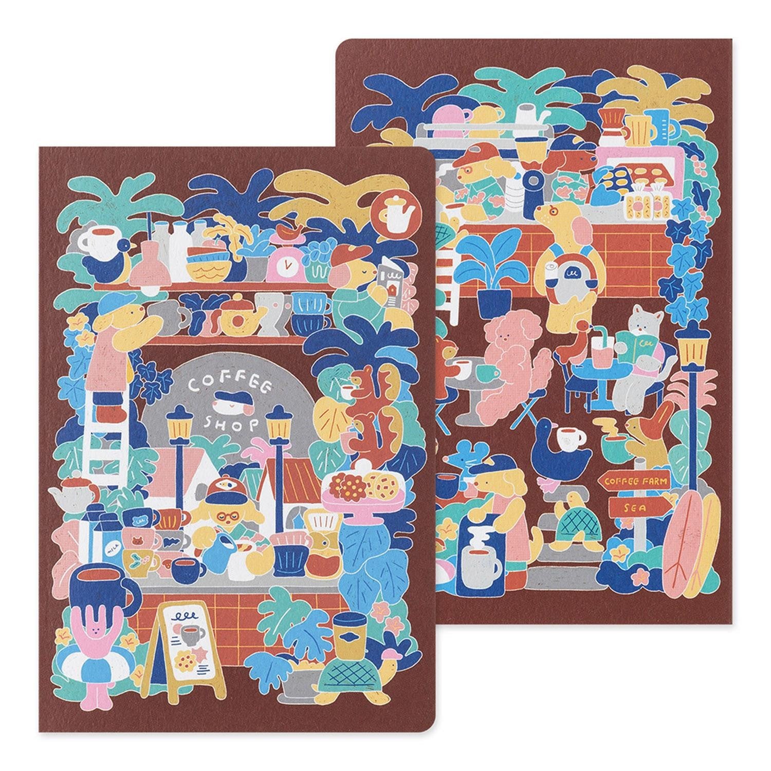 Midori - Cuaderno B6 YURU LOG - Coffee Shop