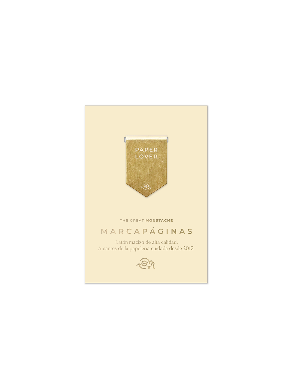 The Great Moustache - Marcapáginas de Latón Macizo