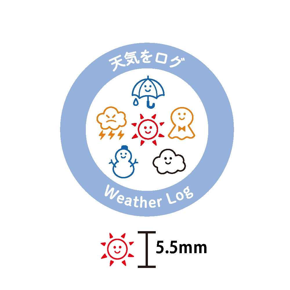 Kodomo No Kao - Sellos de botón - Weather Log - Pochitto6