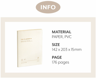 Iconic - Agenda Anual 2027 - Semana Vista A5 - The Planner M - Cream Mint