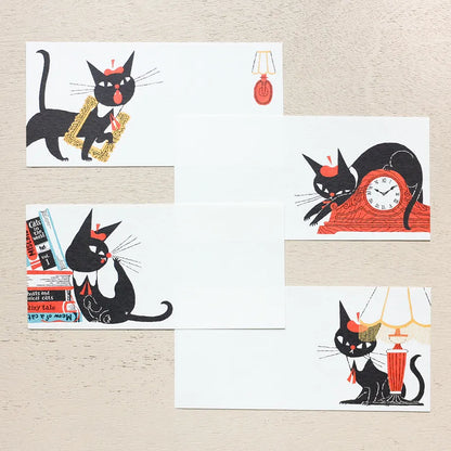 Cozyca Products - Bloc de Notas Alargadas - Black Cat Design A