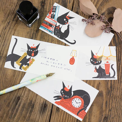 Cozyca Products - Bloc de Notas Alargadas - Black Cat Design A