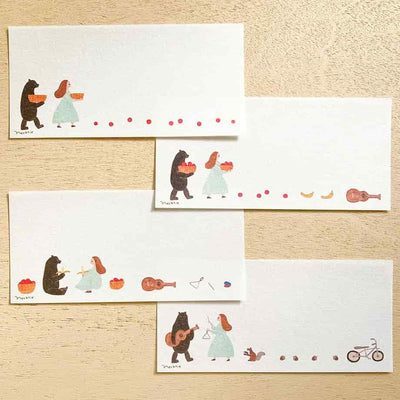 Cozyca Products - Bloc de Notas Alargadas - Niña y Oso